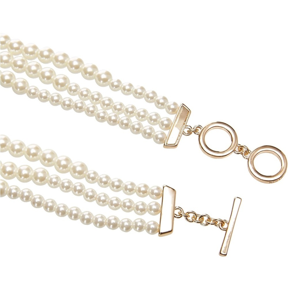Anne Klein Triple Strand Pearl Necklace - Picture 2 of 6